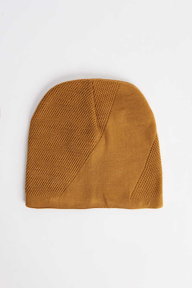 Woven Mustard Beanie