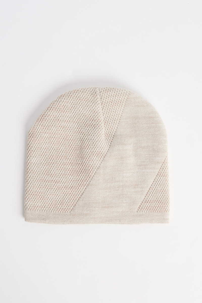 Woven Beige Beanie