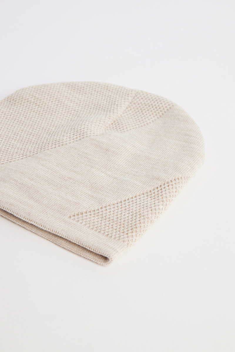 Woven Beige Beanie