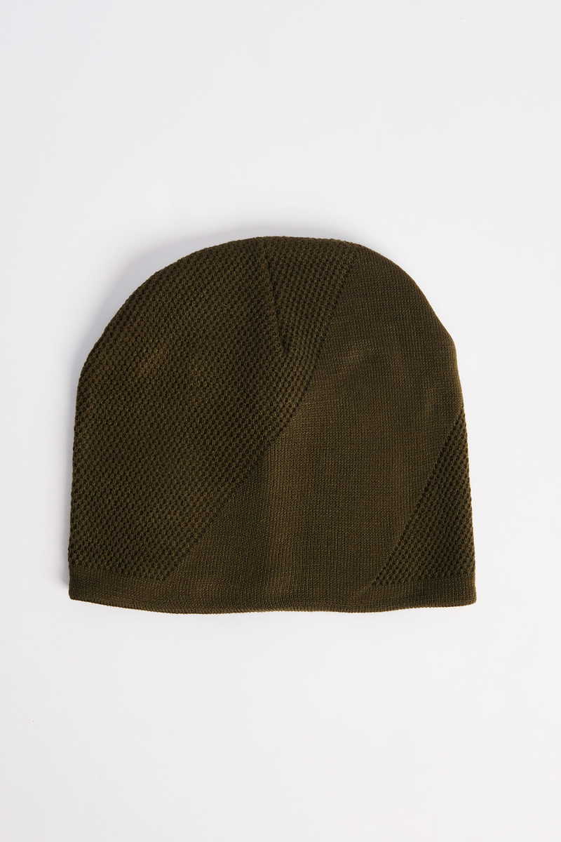 Woven Khaki Beanie