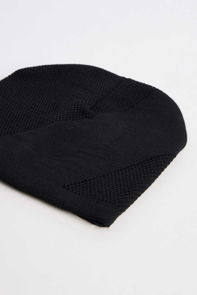 Woven Black Beanie