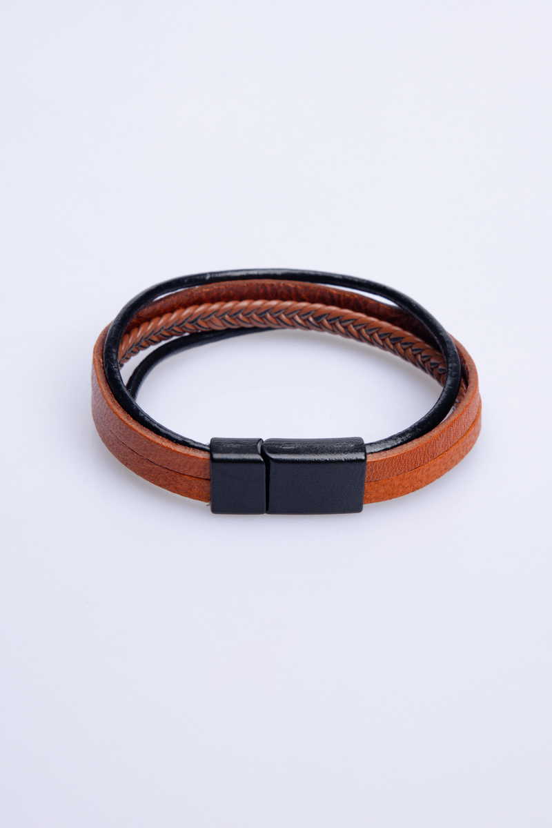 Cuir Tabac Bracelet