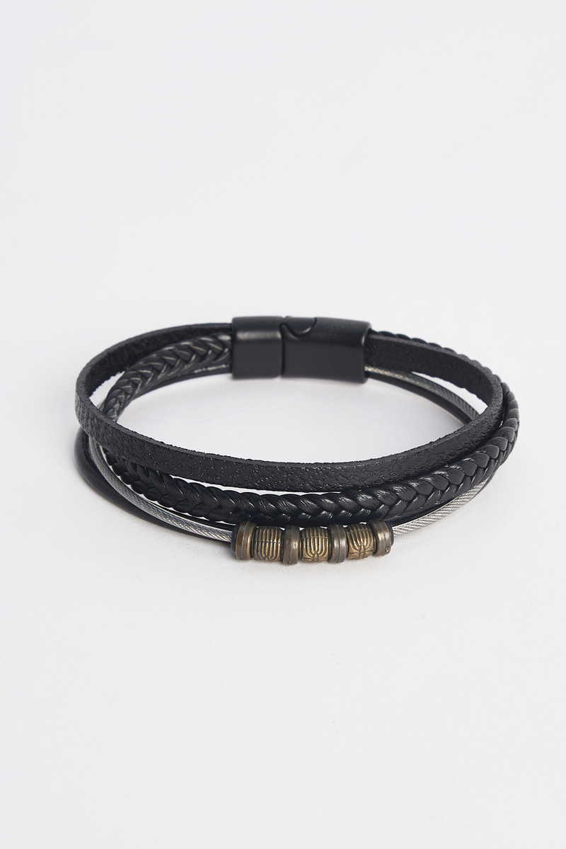 Leather Black Bracelet