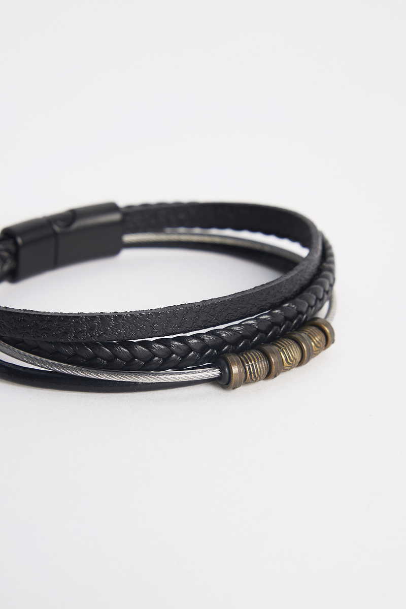 Leather Black Bracelet