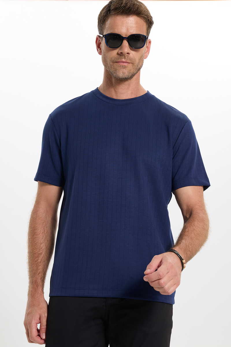 Striped Navy Blue T-Shirt Striped Navy Blue T-Shirt