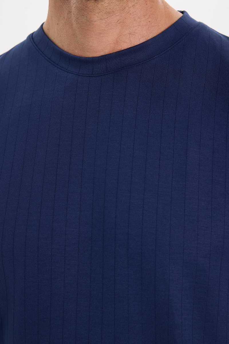 Striped Navy Blue T-Shirt Striped Navy Blue T-Shirt