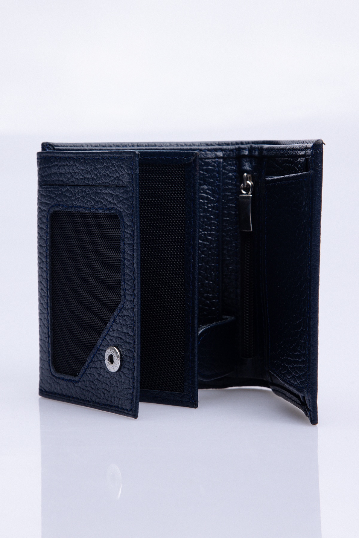Leather Navy Blue Wallet
