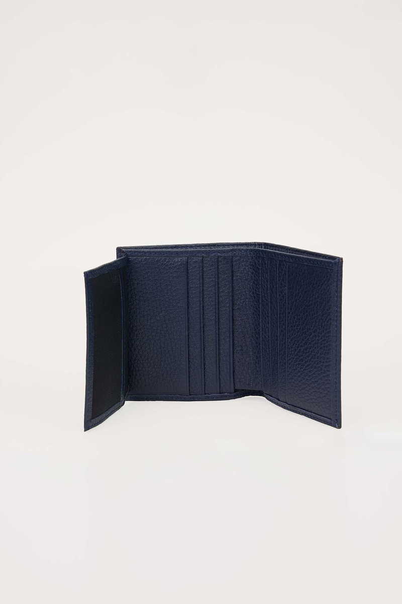 Leather Navy Blue Wallet