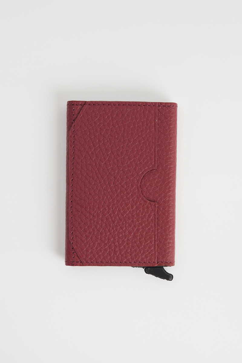 Leather Claret Red Wallet
