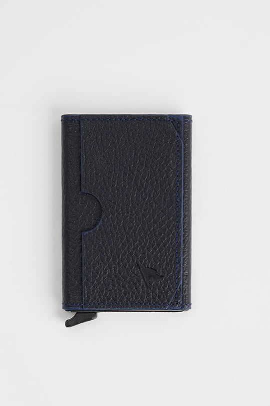 Leather Navy Blue Wallet