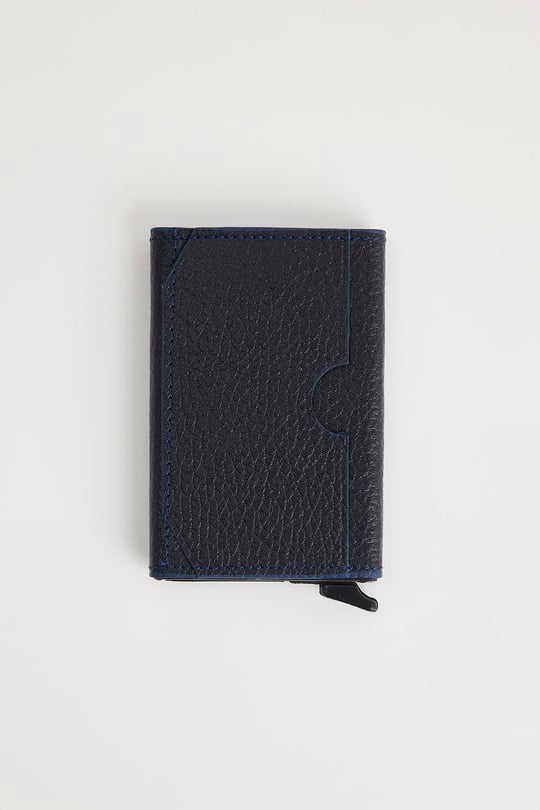 Leather Navy Blue Wallet