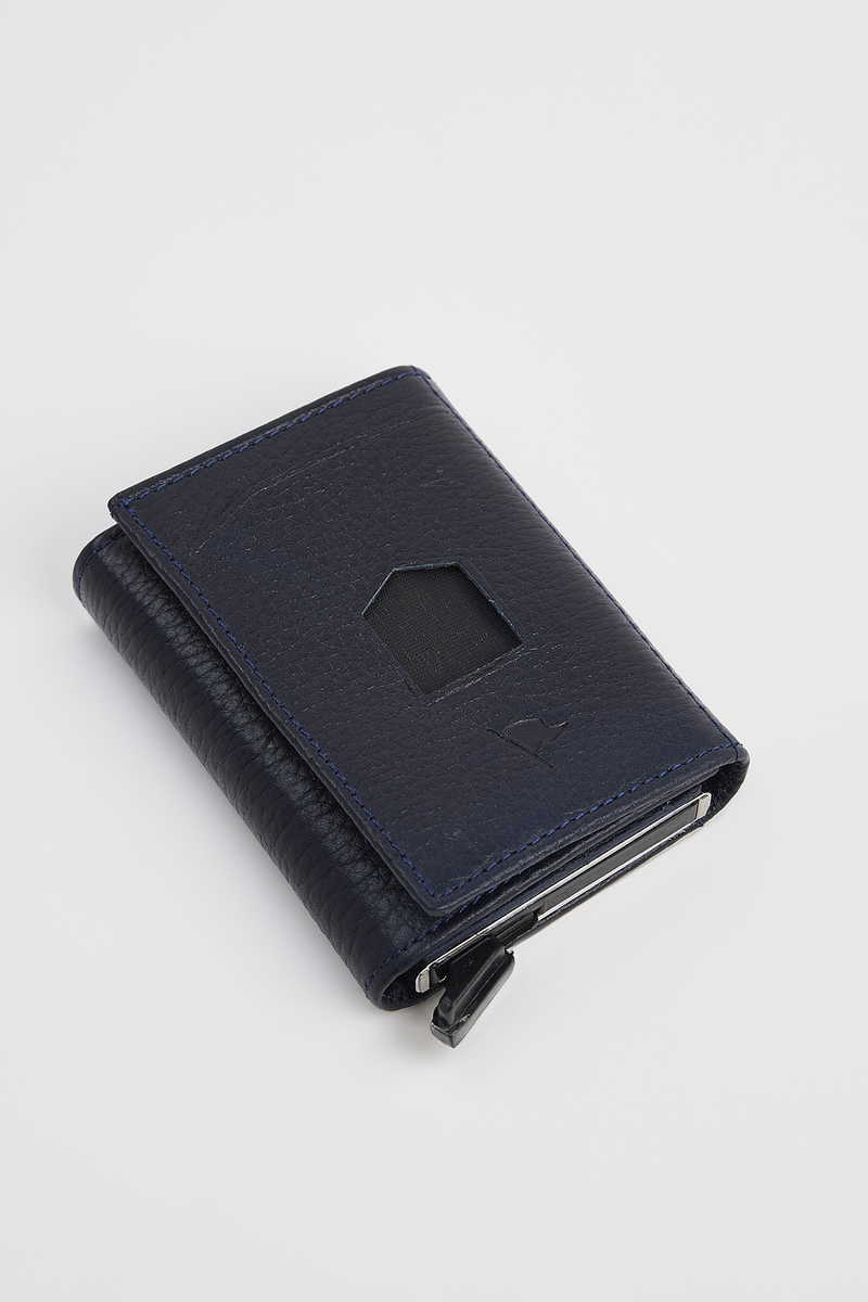 Leather Navy Blue Wallet Leather Navy Blue Wallet