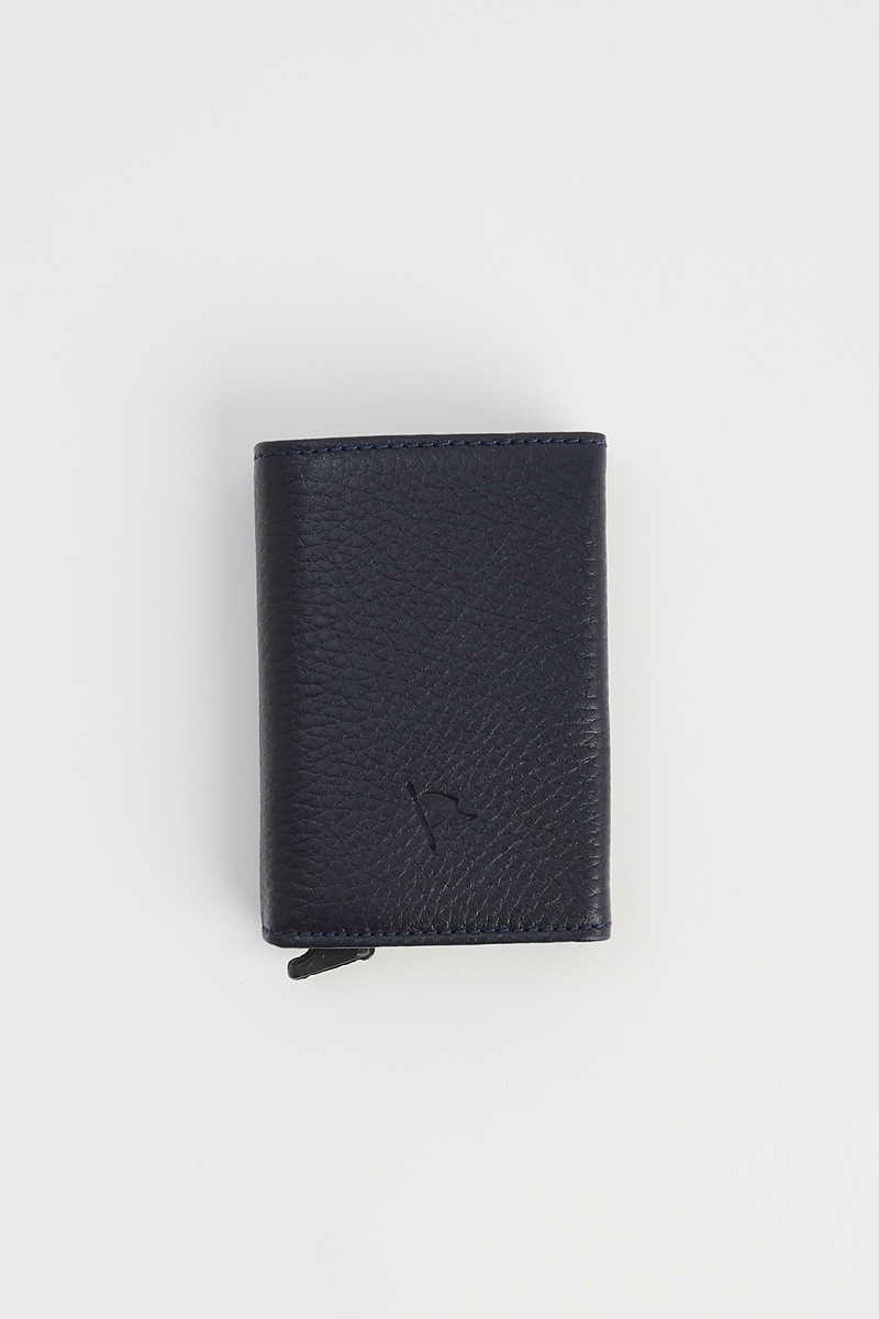 Leather Navy Blue Wallet