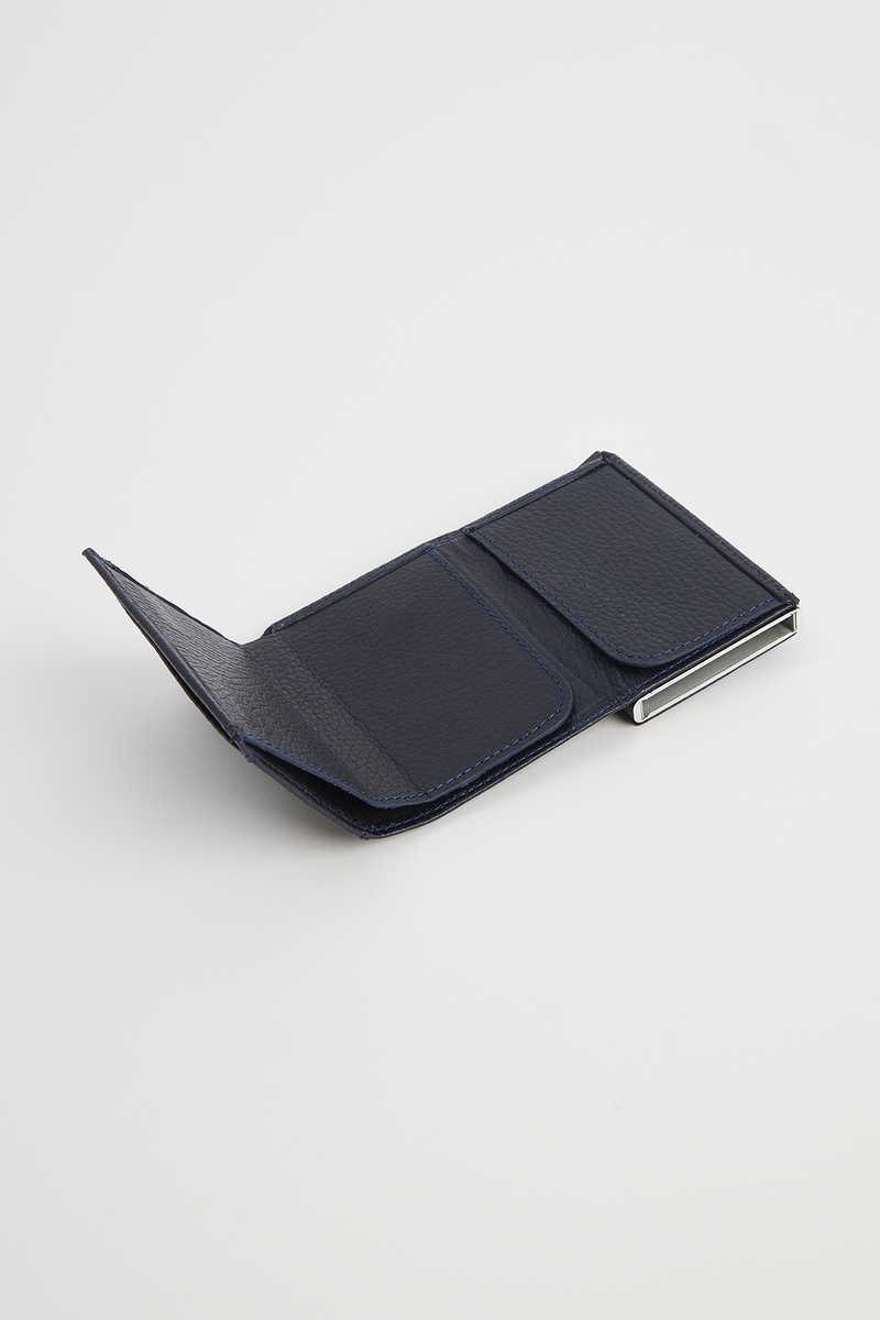 Leather Navy Blue Wallet Leather Navy Blue Wallet