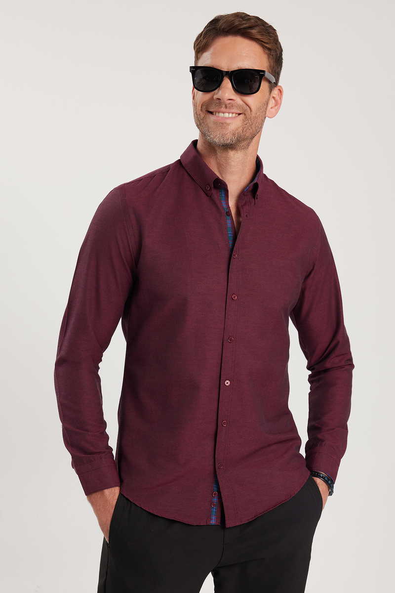 Slim Fit-Strukirana Košulja