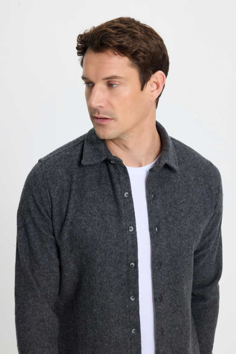 Slim Fit-Strukirana Košulja