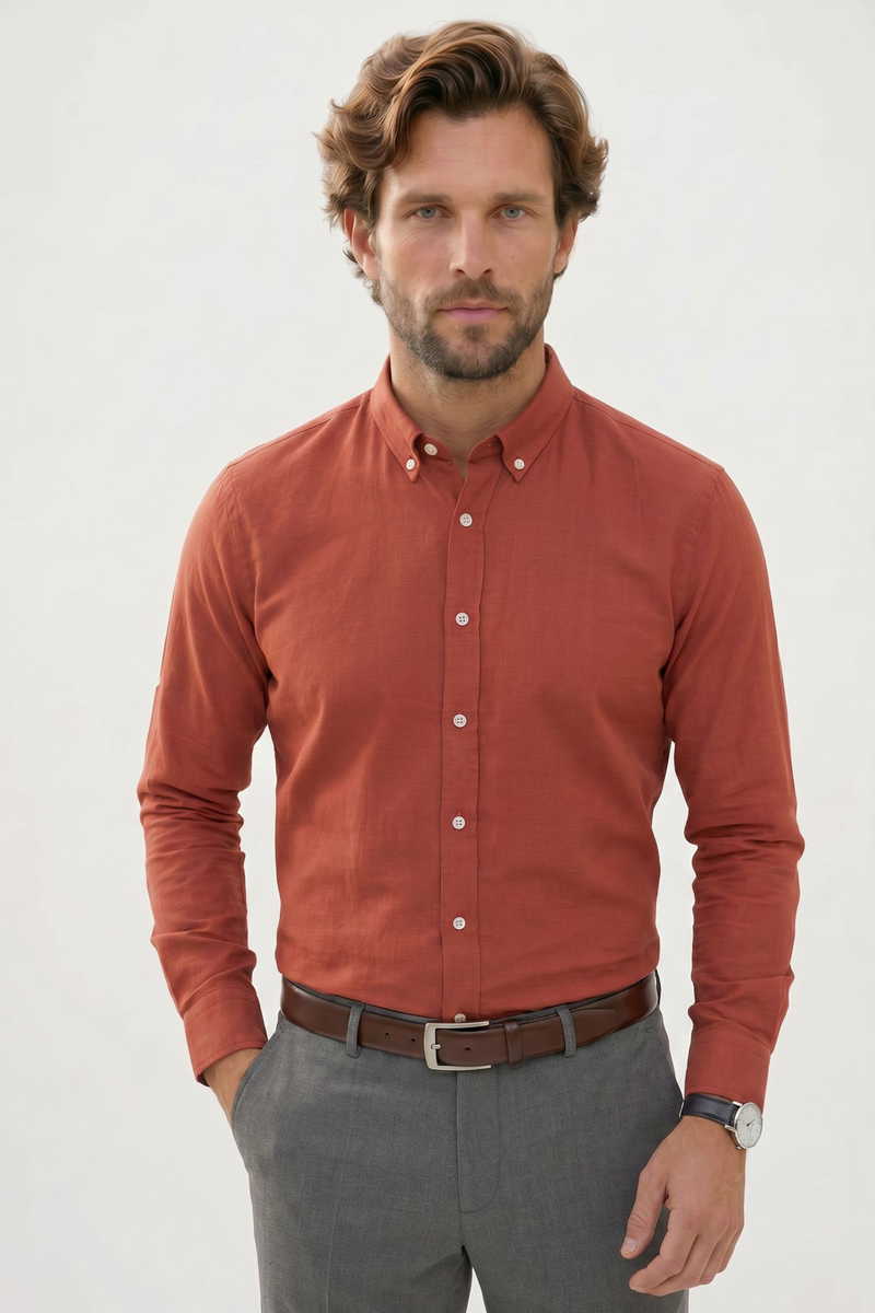 Slim Fit-Strukirana Košulja