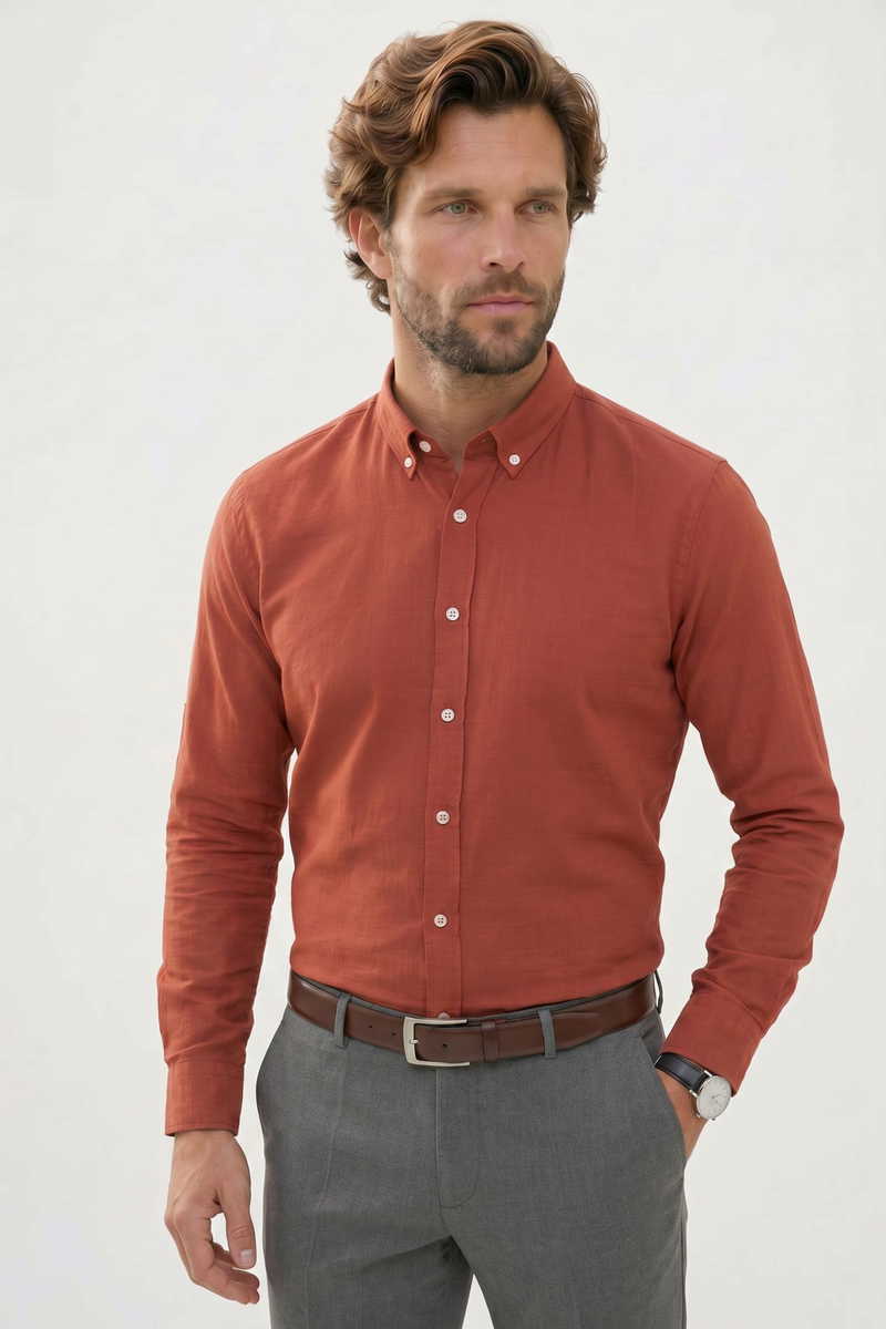 Slim Fit-Strukirana Košulja Slim Fit-Strukirana Košulja