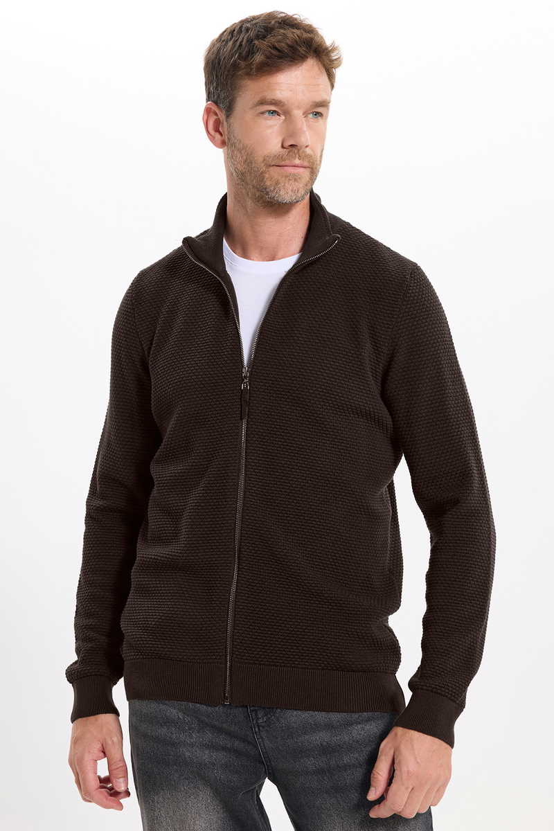 Textured  Cardigan
