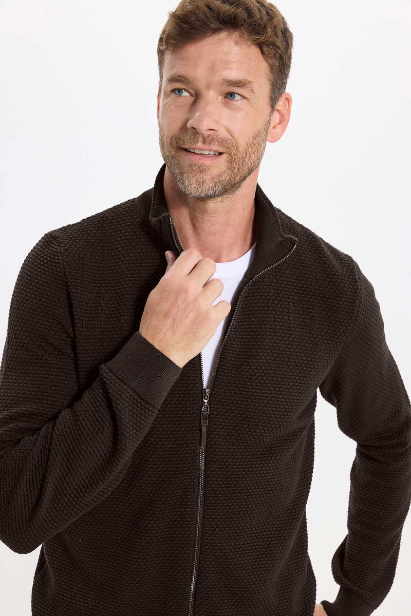 Textured  Cardigan