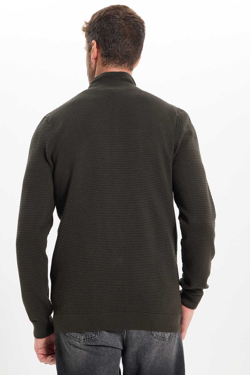 Toxunuşlu Boz Uzun yun jaket