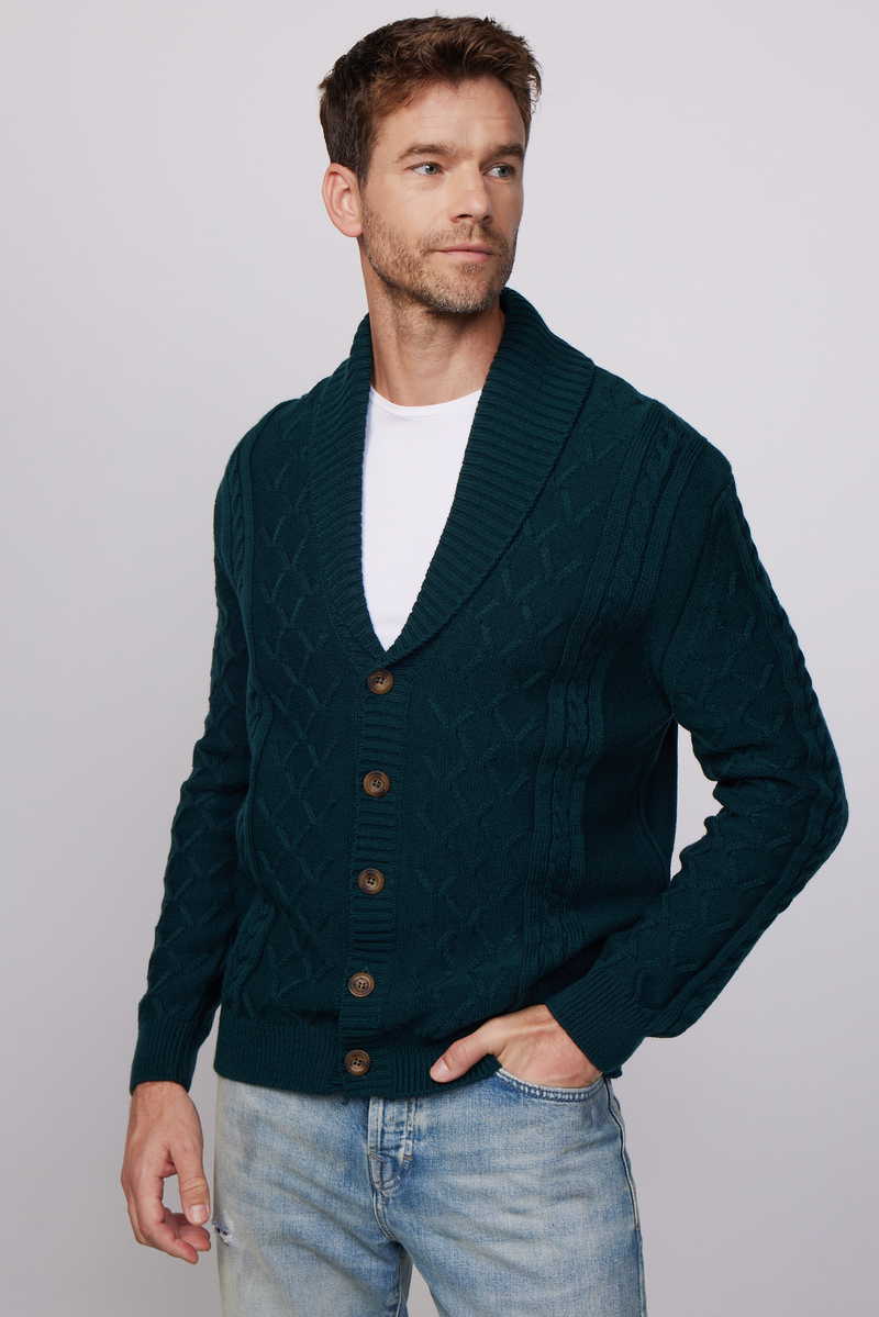 Patterned Green Cardigan