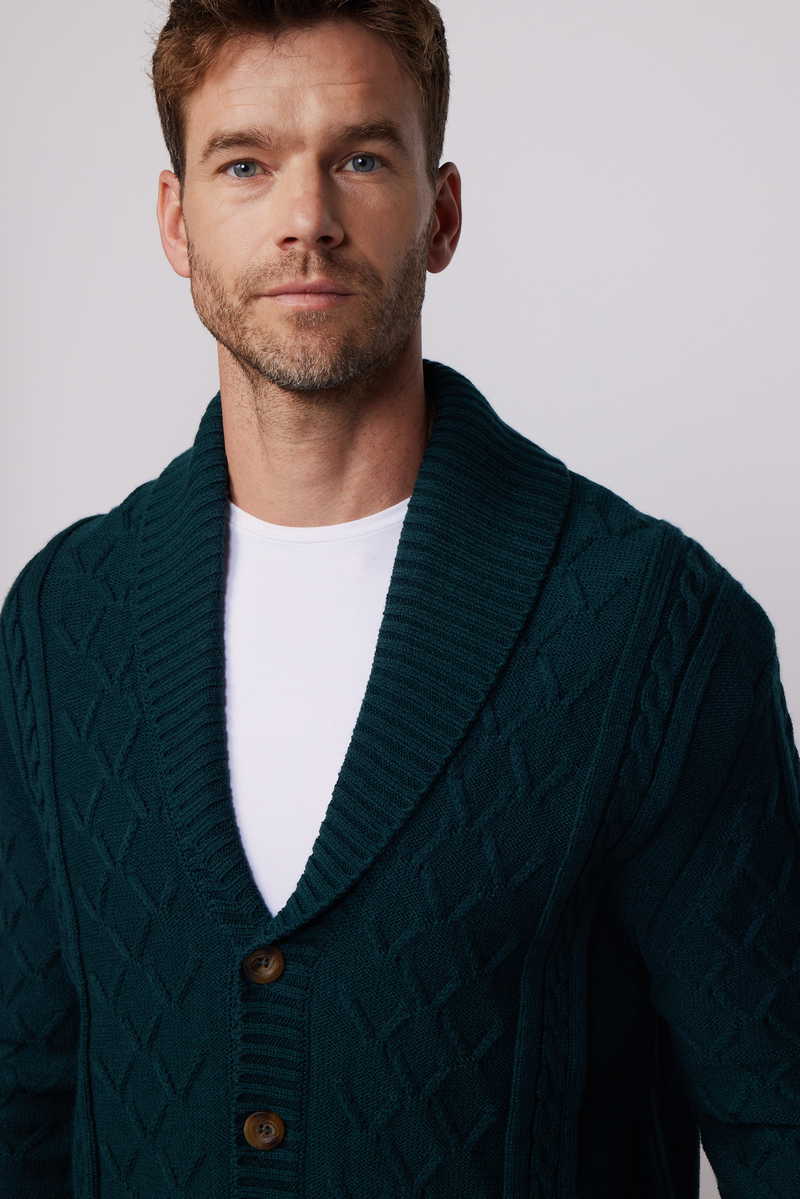 Patterned Green Cardigan