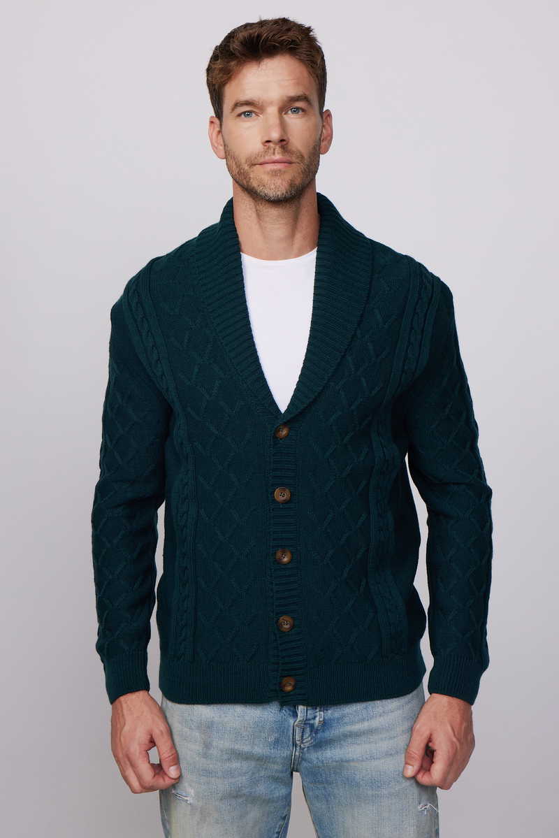 Patterned Green Cardigan