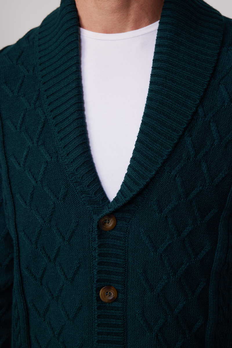 Patterned Green Cardigan