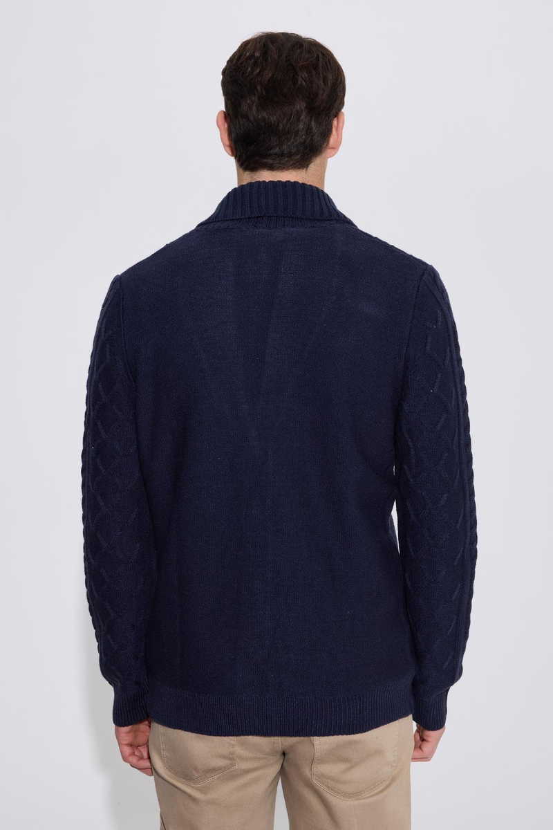 Sa šarom Mornarsko plava Kardigan Sa šarom Mornarsko plava Kardigan