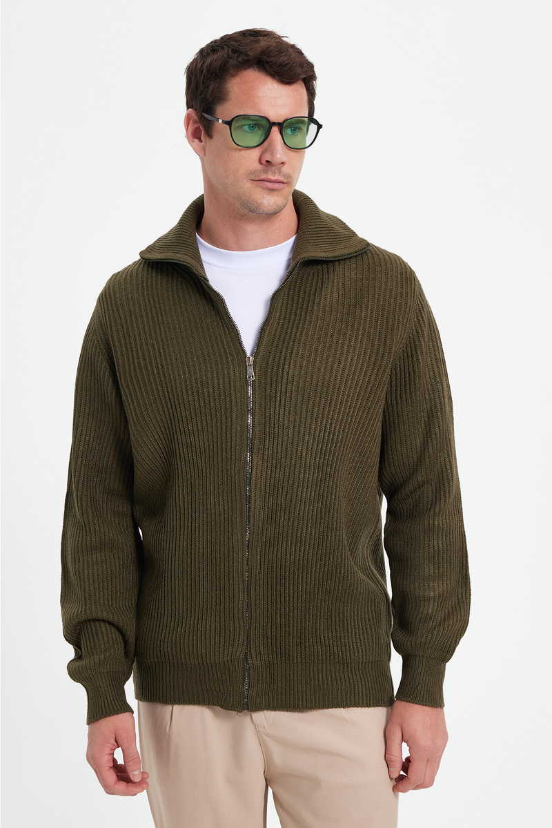  Khaki Cardigan