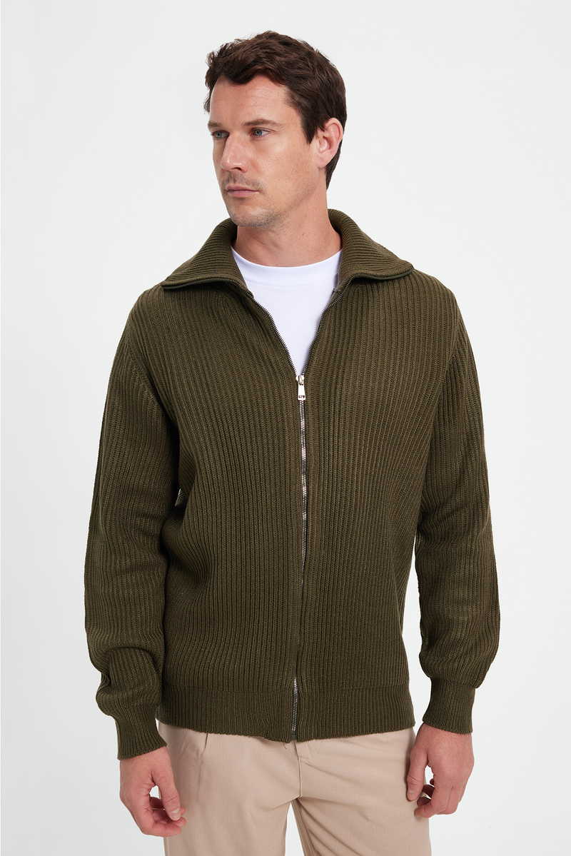  Khaki Cardigan