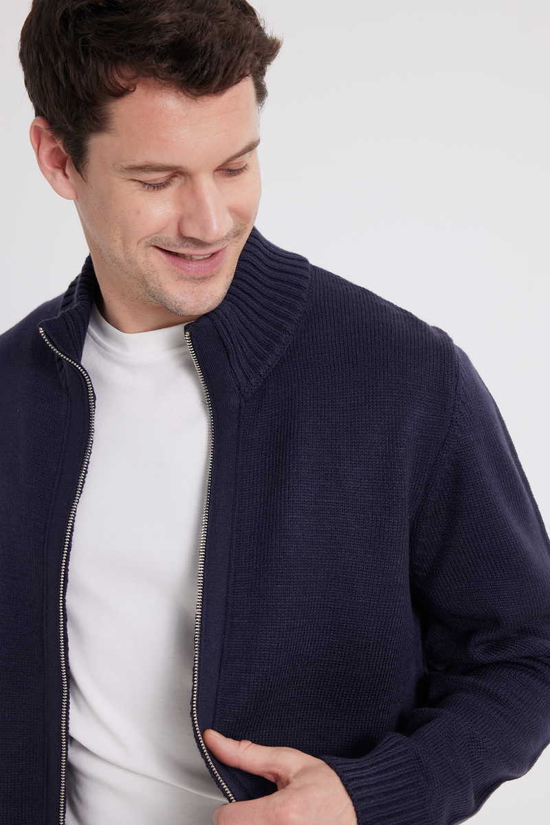 Plain Navy Blue Cardigan