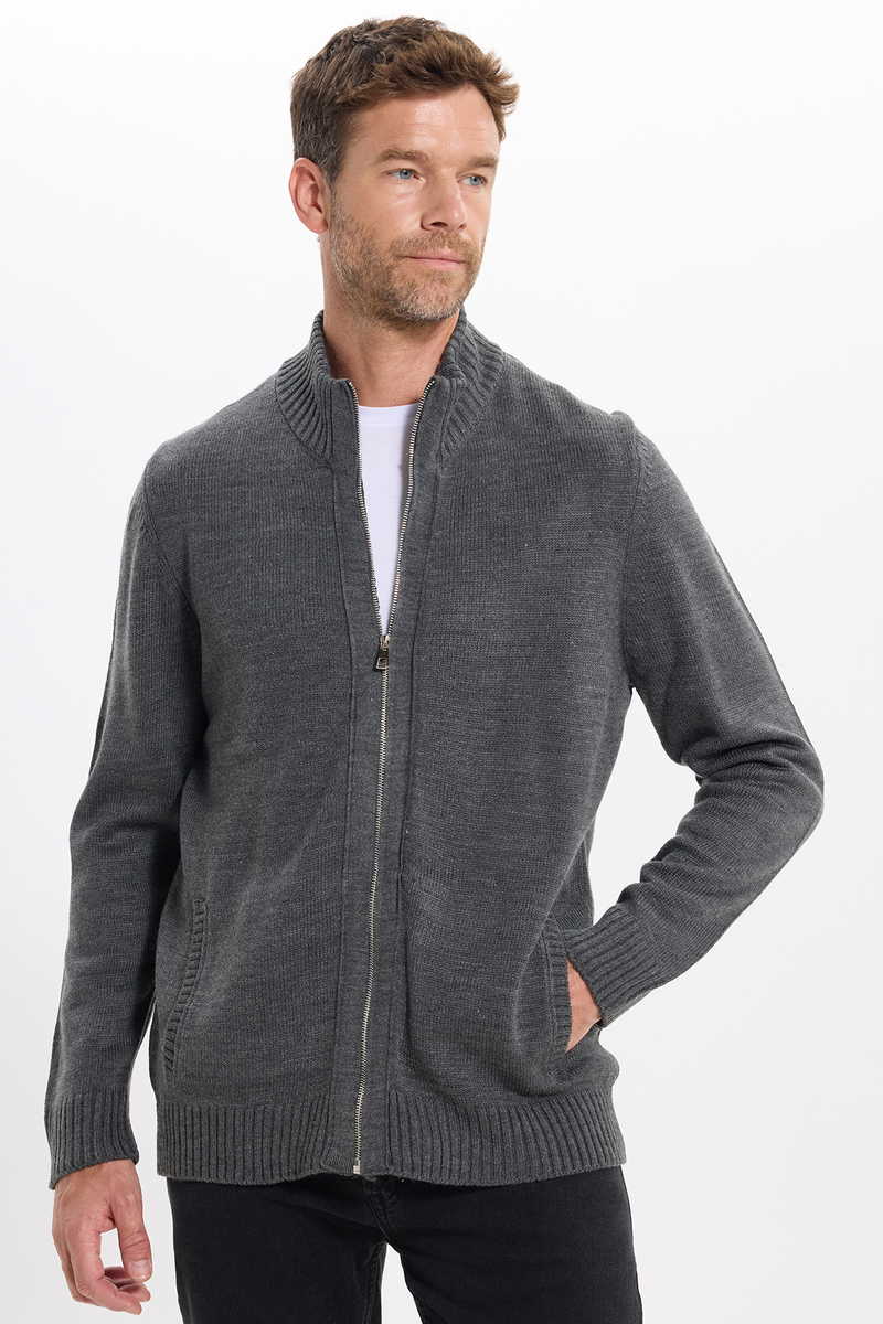 Plain Grey Cardigan