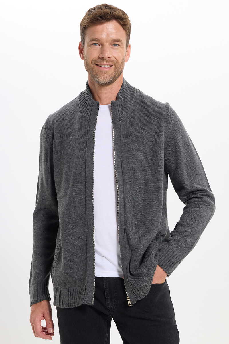 Plain Grey Cardigan