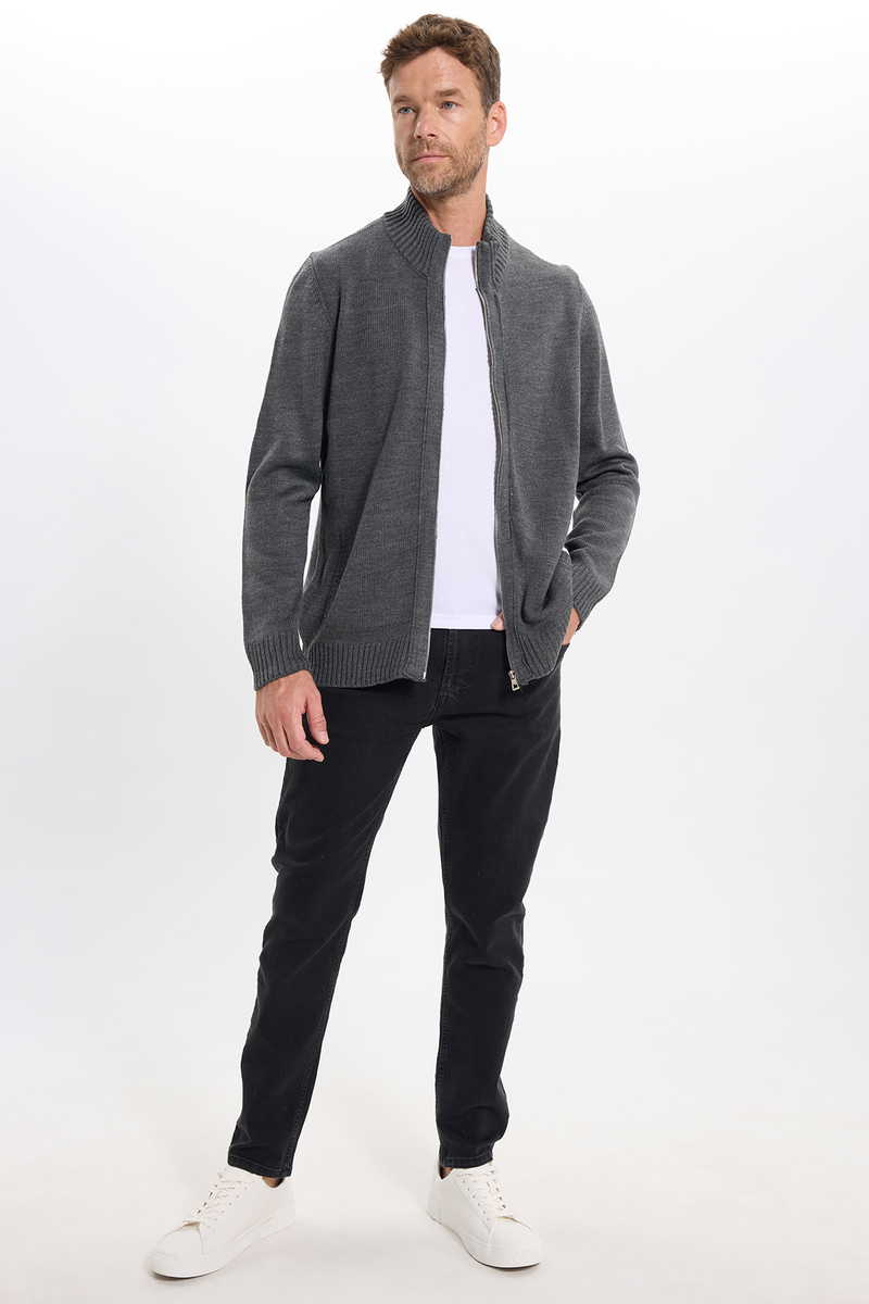 Plain Grey Cardigan
