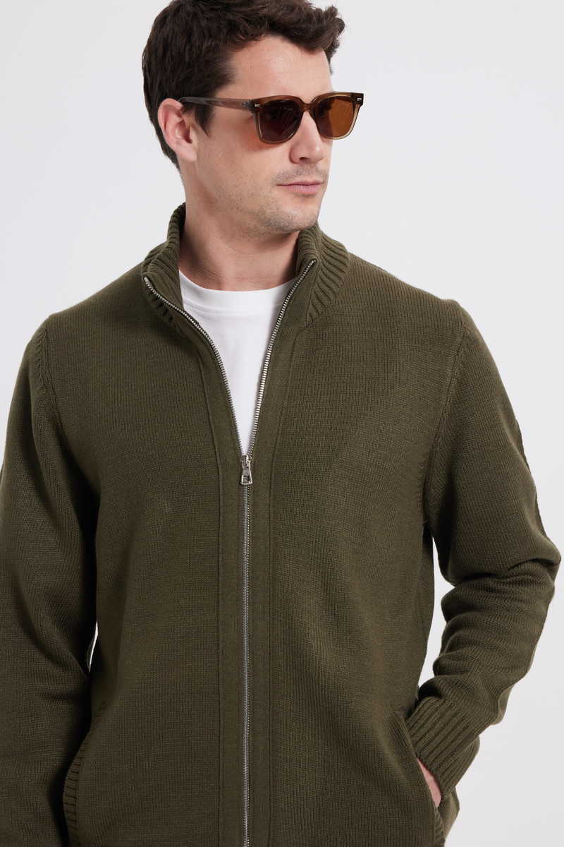 Plain Khaki Cardigan