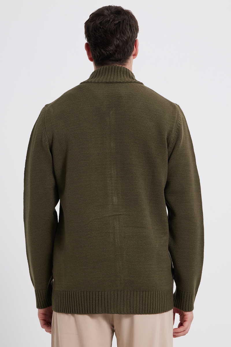 Plain Khaki Cardigan