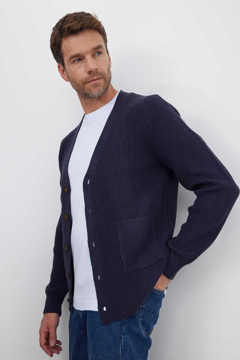 Jednobojni Mornarsko plava Kardigan Jednobojni Mornarsko plava Kardigan