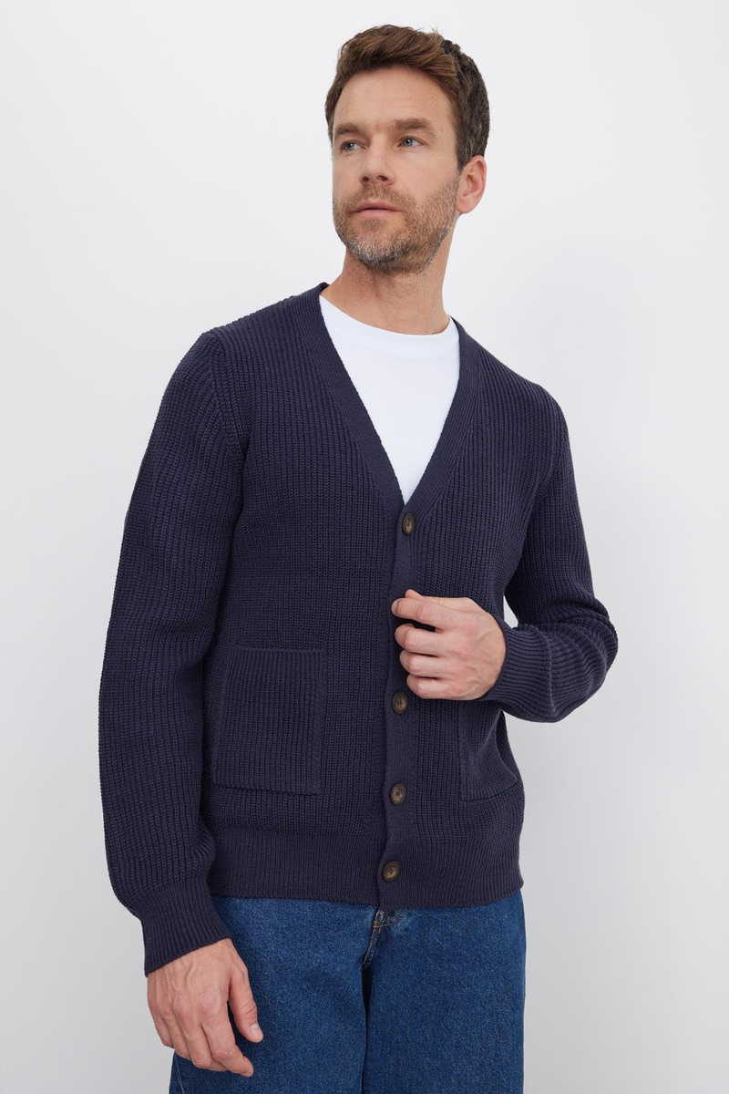 Jednobojni Mornarsko plava Kardigan Jednobojni Mornarsko plava Kardigan