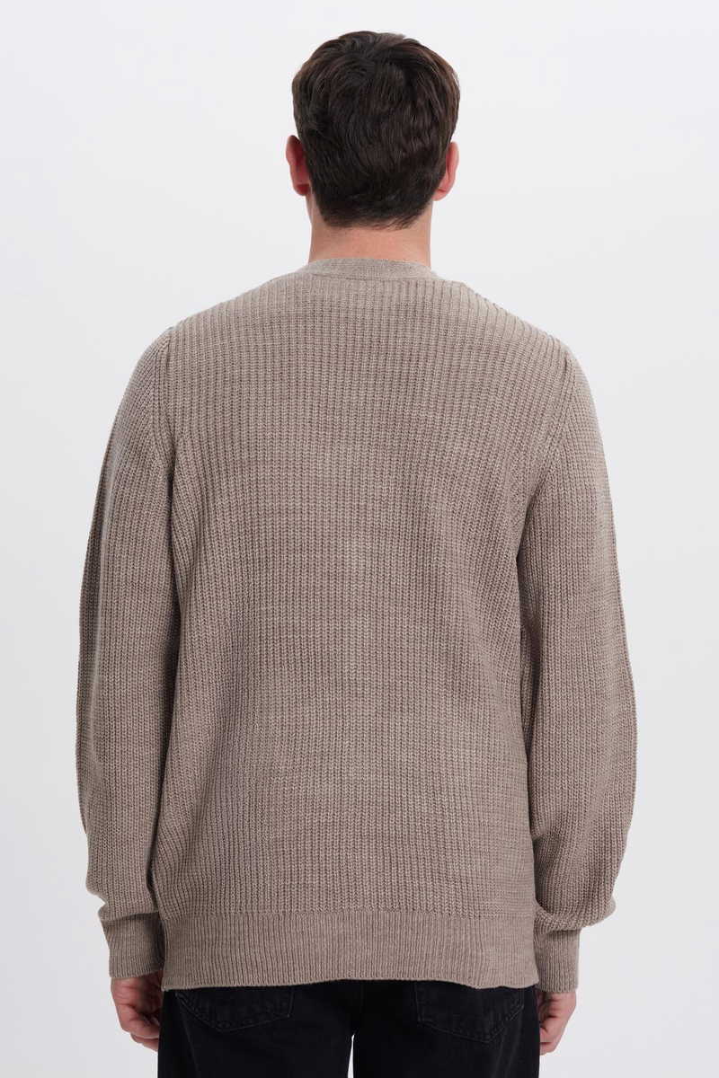 Jednobojni Braon Kardigan