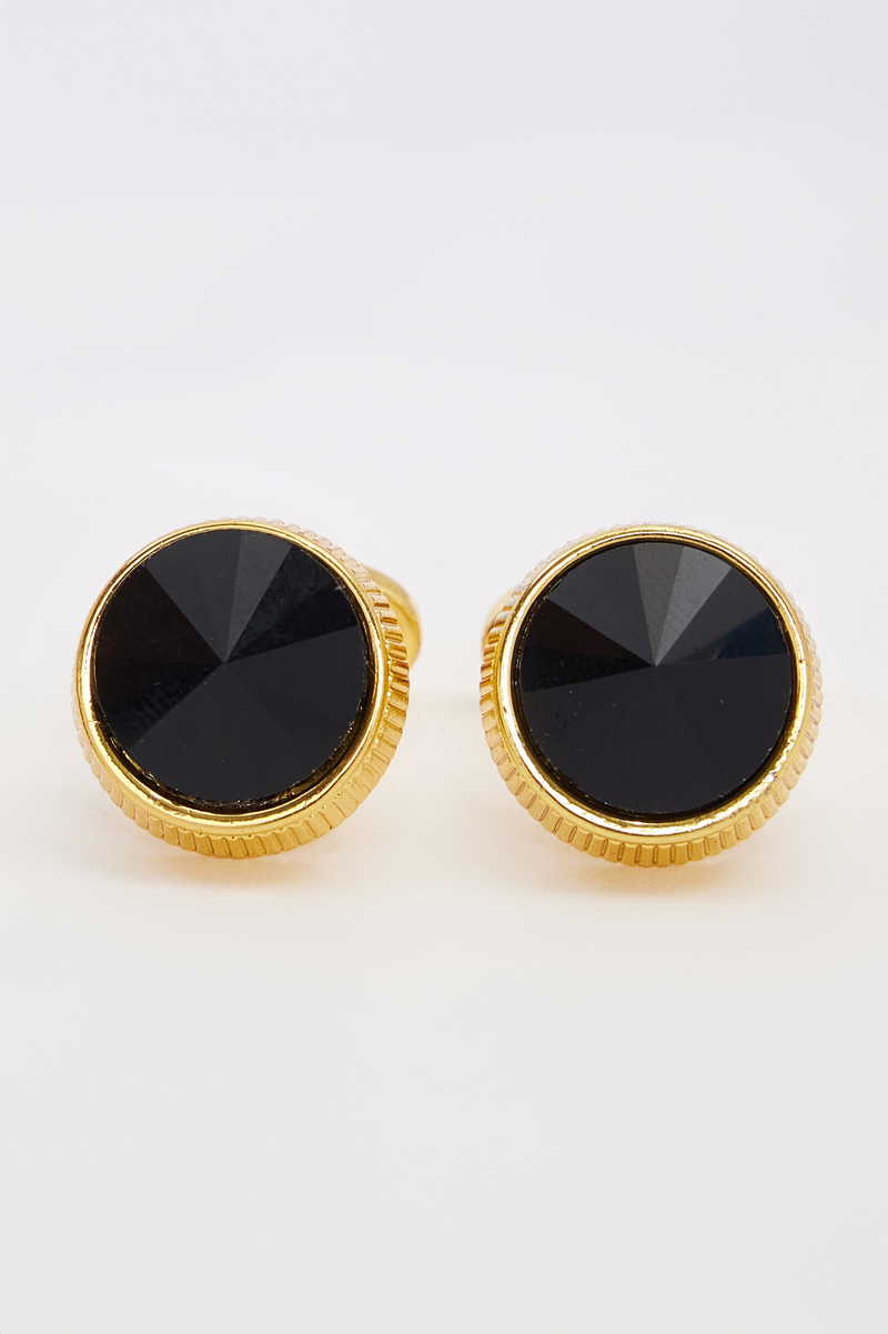 Mintás Fekete Mandzsettagomb