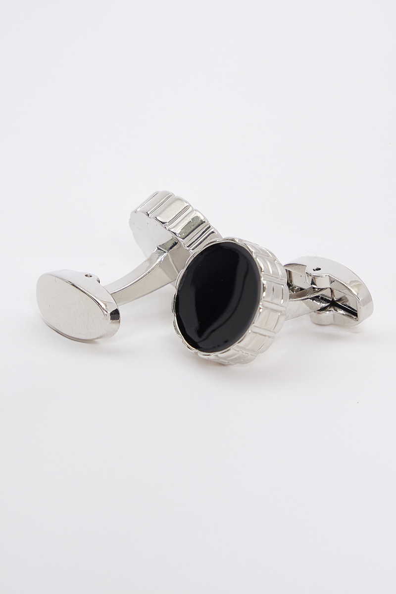 Mintás Fekete Mandzsettagomb