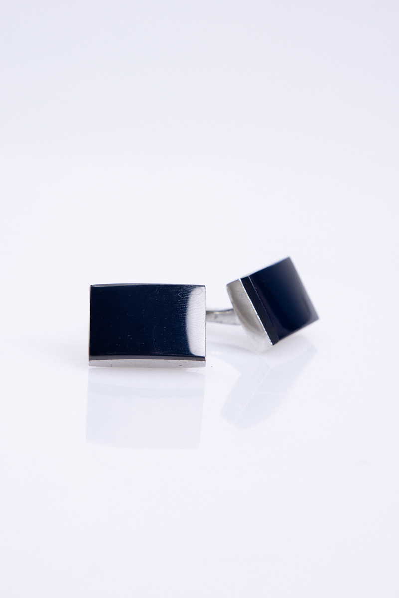Patterned Black Cufflink