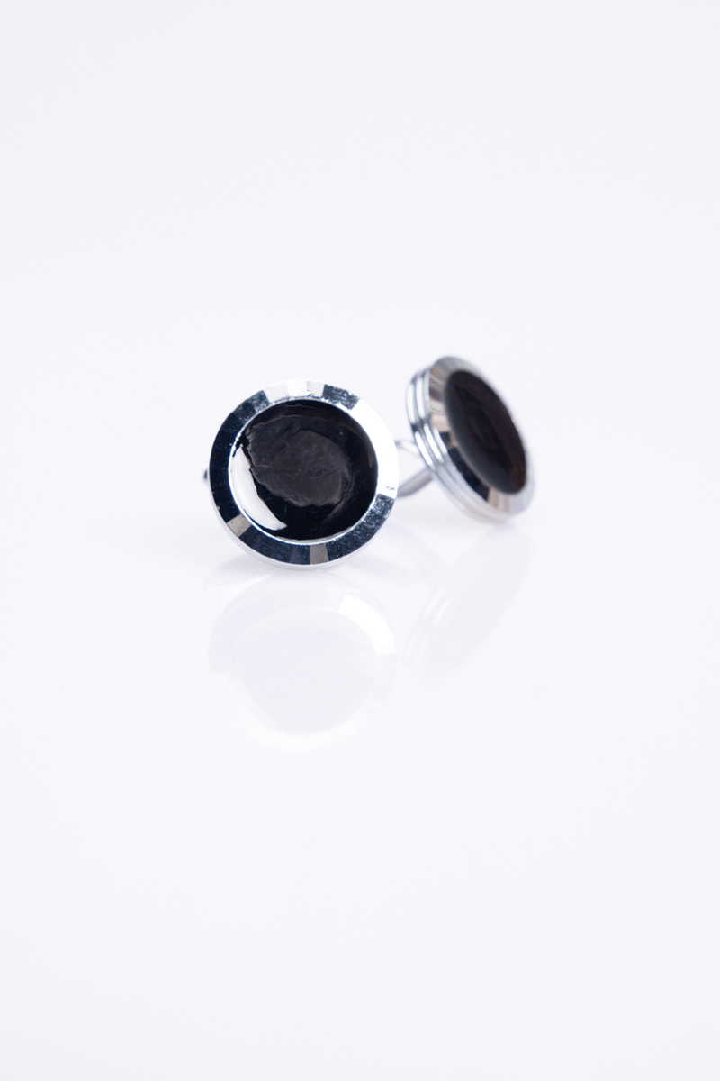 Patterned Black Cufflink