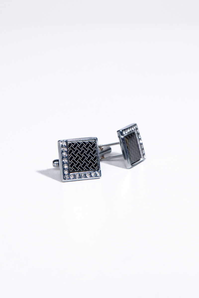 Patterned Grey Cufflink