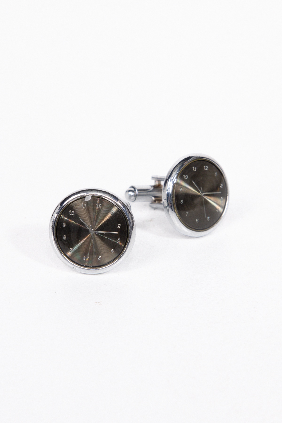 Patterned Characoal Cufflink