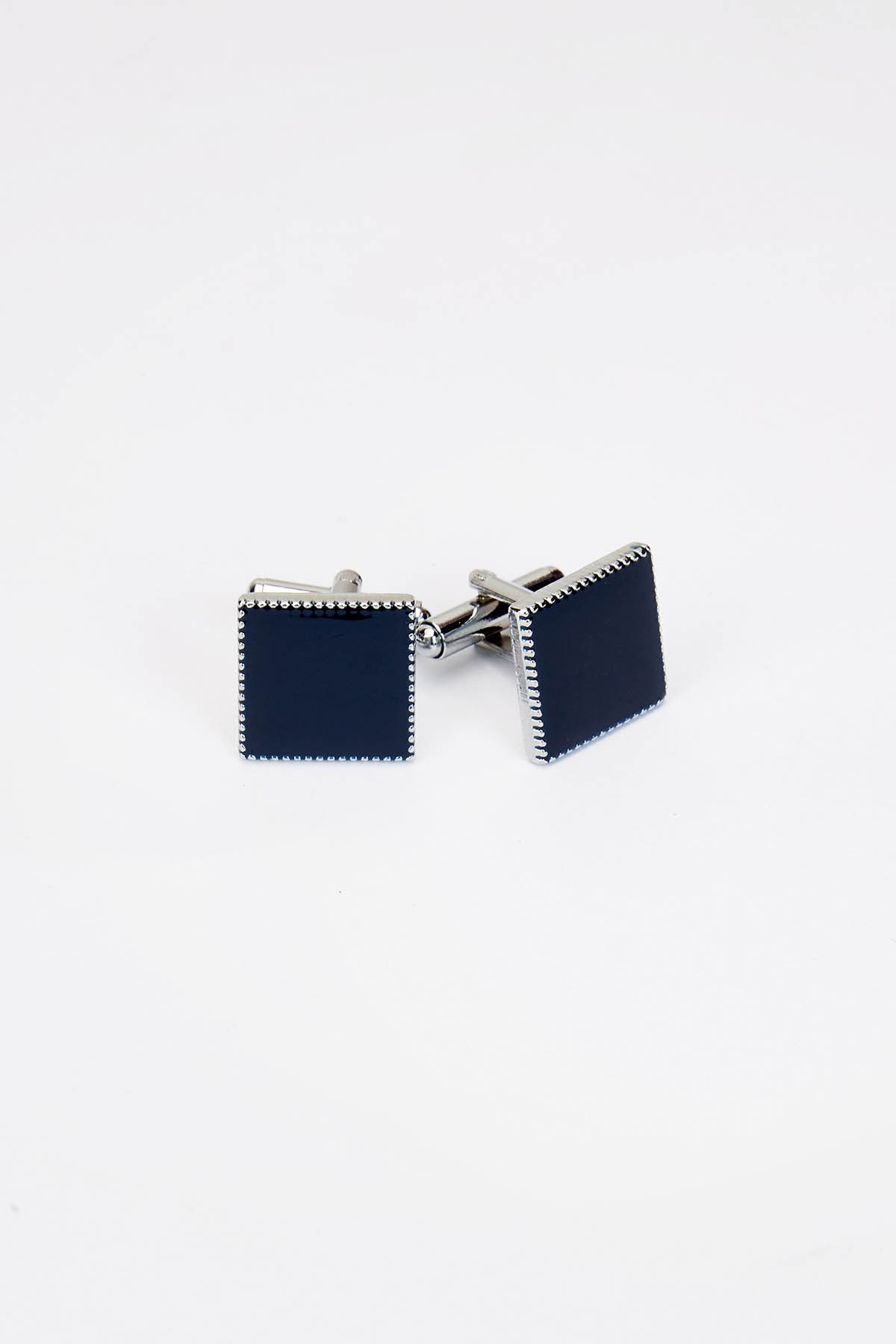 Patterned Navy Blue Cufflink
