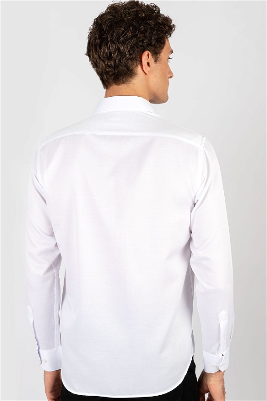 Classic fit - comfort fit sa teksturom Bela košulja