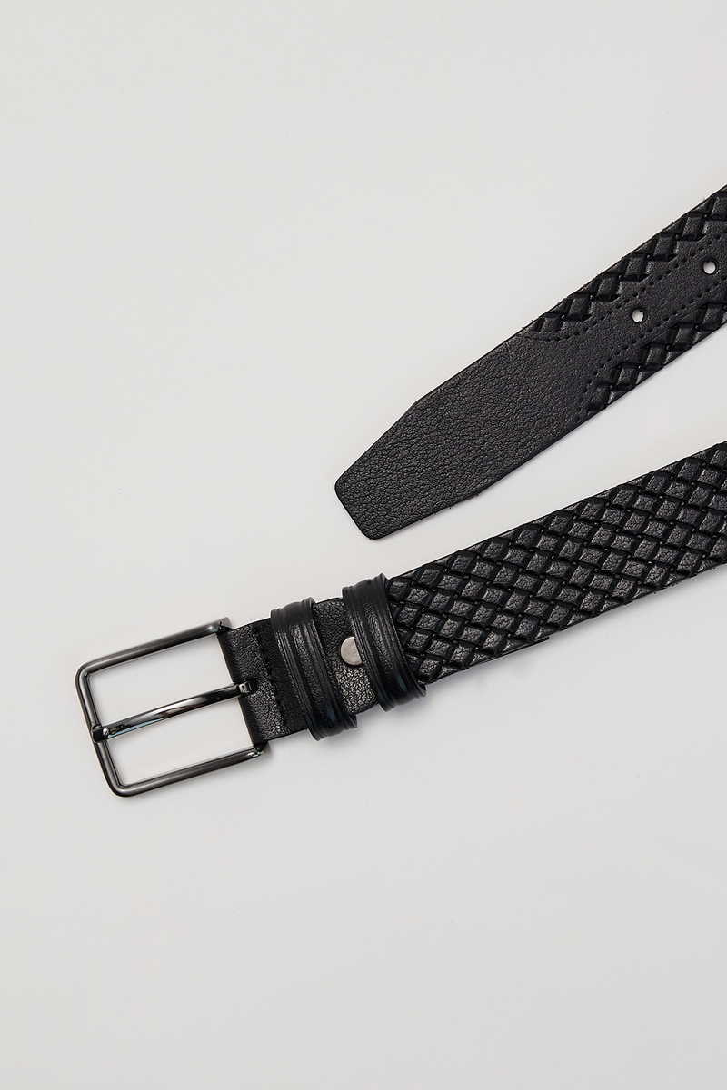 Patterned Black Belt